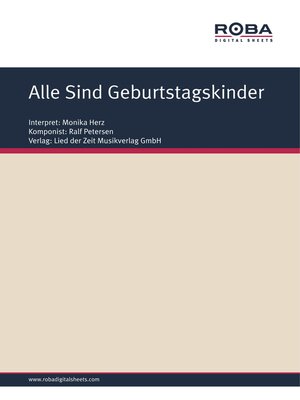 cover image of Alle Sind Geburtstagskinder